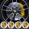 AABKW1 4pcs 56mm For Porsche Cayenne Panamera Macan 911 Taycan Boxster Cayman 918 Pajun Car Wheel Center Caps Rim Cap Logo Stickers