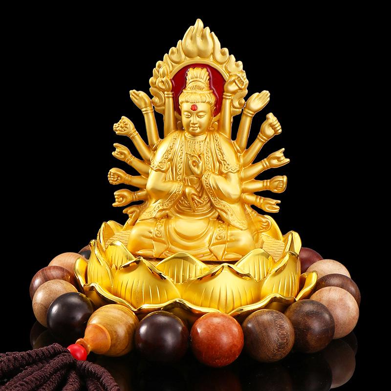 Украшение для автомобиля в виде парфюма из сплава «Лотос Гуаньинь» — аксессуар для интерьера в виде тысячи рук Гуаньинь