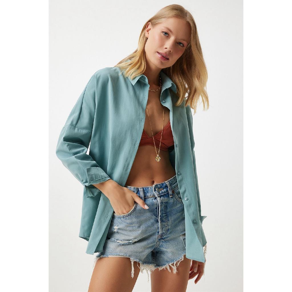 Базовая рубашка Oversize шоколадного цвета