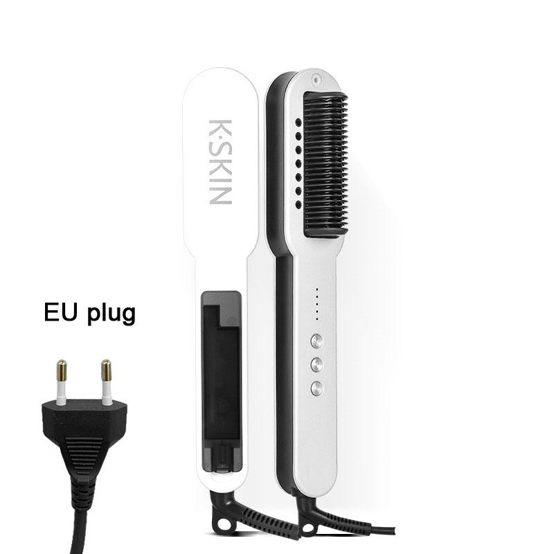 Beauty Salon Hair Straightener Comb Brush Fast Heating Spa Anti-Scald Hair Steamer Nano Spray Straightening Flat Curling Irons