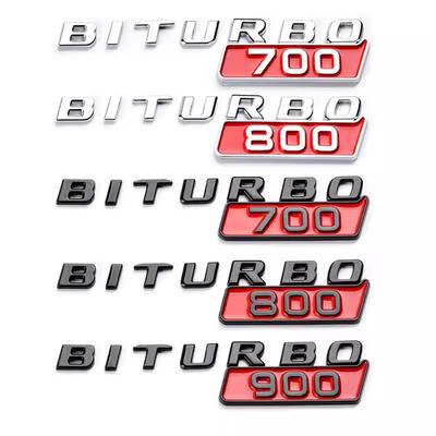 1 пара Автомобильный ABS BITURBO 800 700 Серебристый Красный Логотип Значок Эмблема Наклейки Стикер Для Benz BRABUS G-класса G700 G800 G900 W461 W463