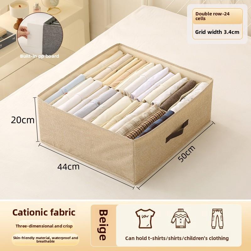 Modern Minimalist Fabric Foldable Closet Drawer Organizer For Clothing Storage
