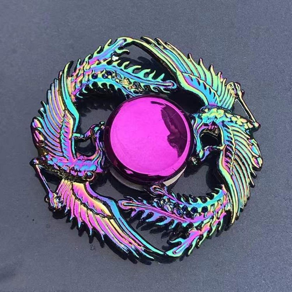 Малошумный металлический радужный пальчиковый спиннер из цинкового сплава с гироскопическим наконечником для рук, детские подарки