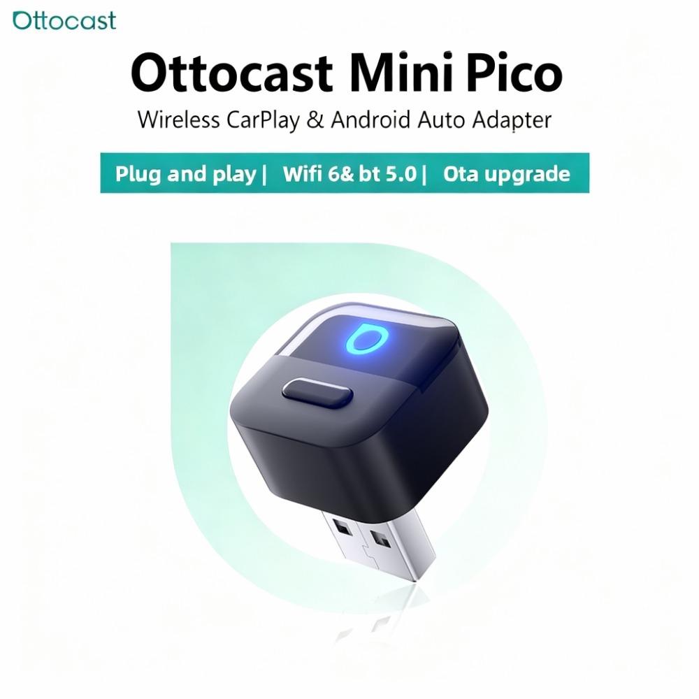 OTTOCAST Мини Pico 3.0 Куб 2 в 1 Проводной к Беспроводному Адаптер CarPlay Android Auto