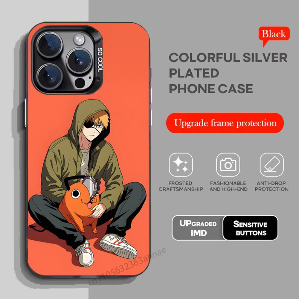 Аниме Человек-бензопила Чехол для телефона iPhone 17 11 12 Pro Max Plus Mini Air SE 16e 14 15 16 13 Мягкий чехол