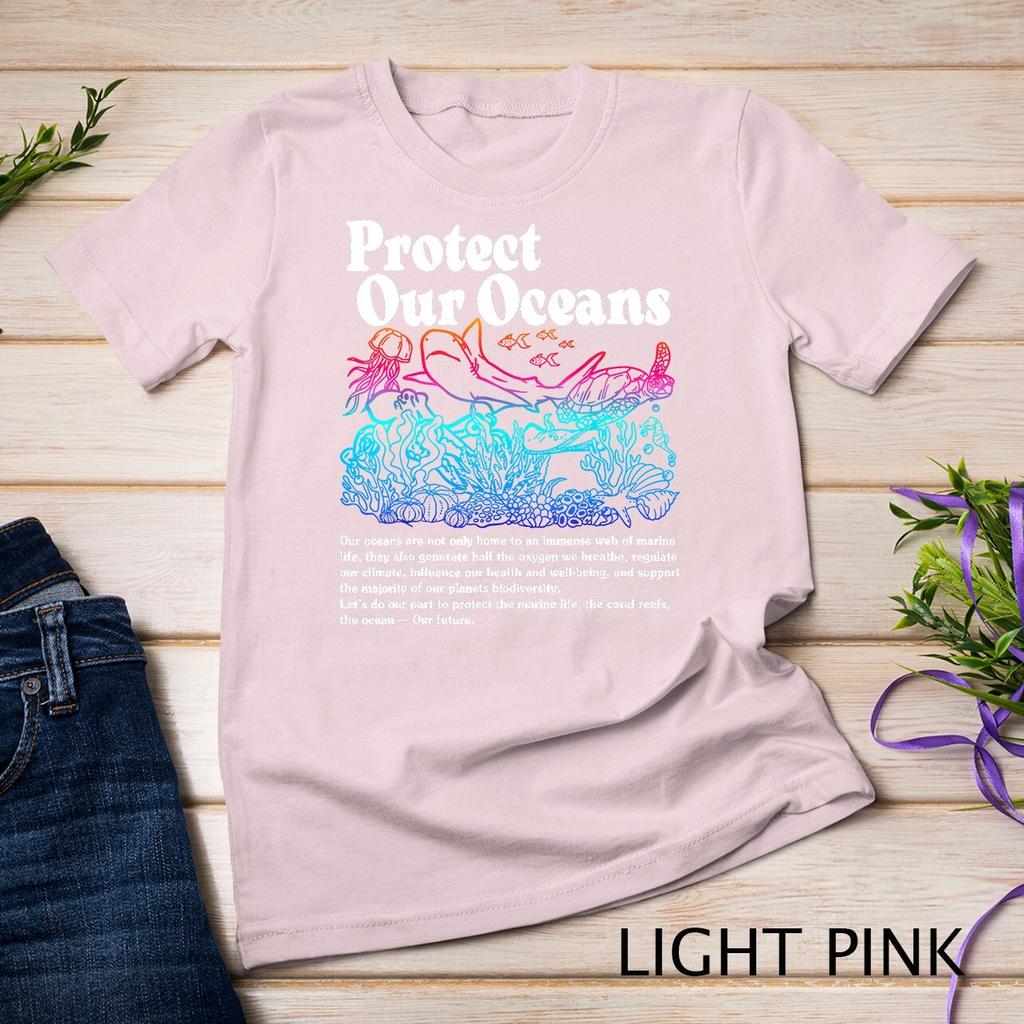 Protect Our Oceans Save The Ocean World Ocean Day Earth Day Tshirt Woman Man Summer Fashion Casual Cotton Graphic T Shirts