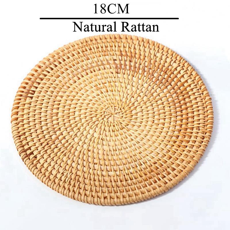 Zerolife-Natural плетеная ротанговая подставка под кружку, чайник, подставка под чай, кофе, кухонные принадлежности ручной работы