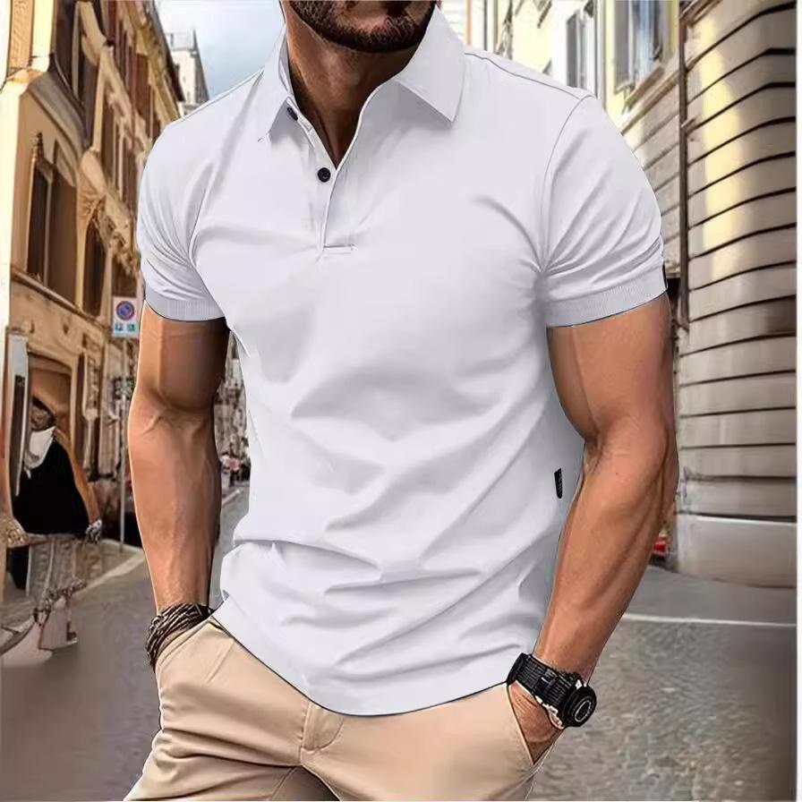 Мужская модная летняя футболка-поло, повседневная дышащая футболка с воротником с лацканами и короткими рукавами, удобная спортивная футболка Yasheng