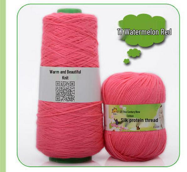 Детская пряжа из хлопка с протеином шелка для вязания и вязания крючком шарфа