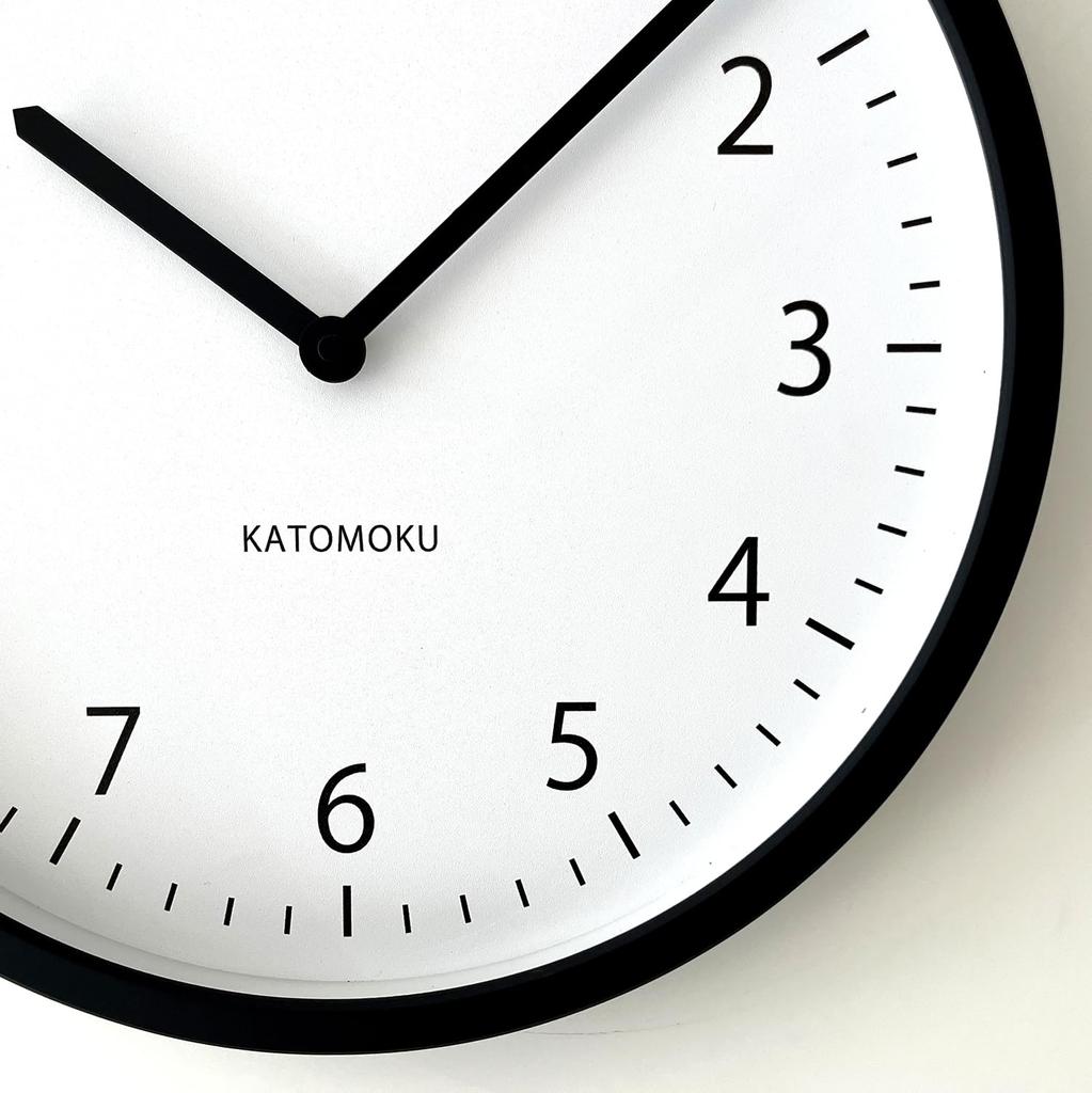 KATOMOKU Muku Clock 4 LL Black km-138BK 382mm (radio Clock)