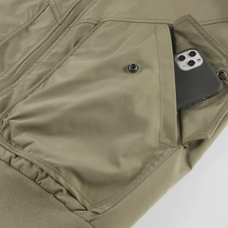 Мужская куртка пилота ВВС - повседневная бейсбольная майка армейского зеленого цвета, рабочая куртка весна/осень