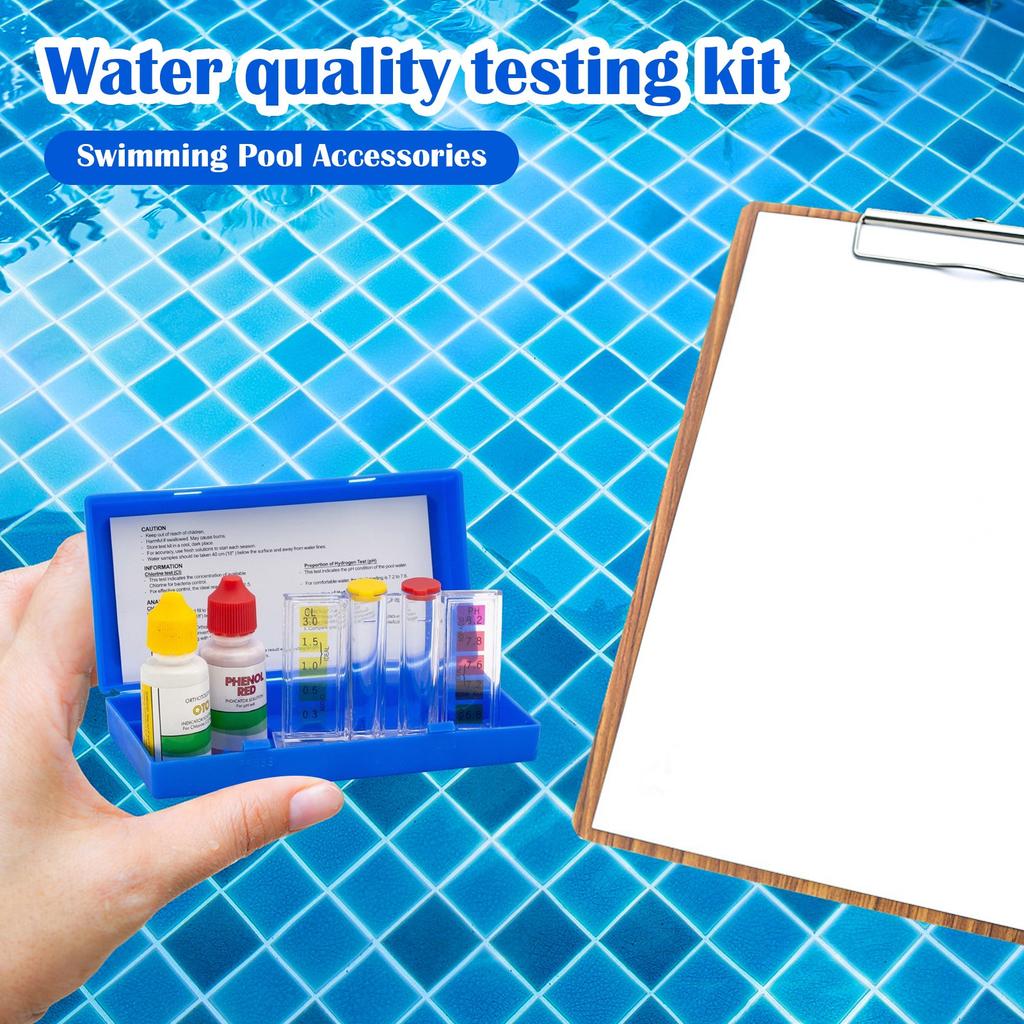 1 Set Of Value Water Quality Testing Kit, Water Solubility Testing Kit, Swimming Pool Accessories 30ml