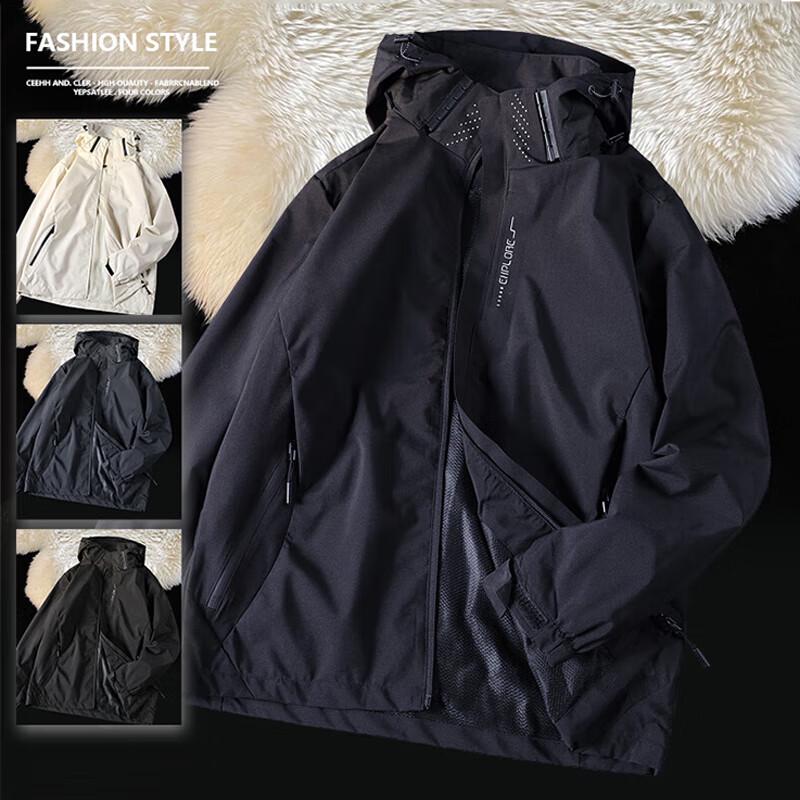 JEEP SPIRIT Men's Hooded Outdoor Windbreaker Jacket