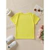 European Size Girls Round-neck Short-sleeved T-shirt with Cartoon Pink Little Dinosaur Pattern Print