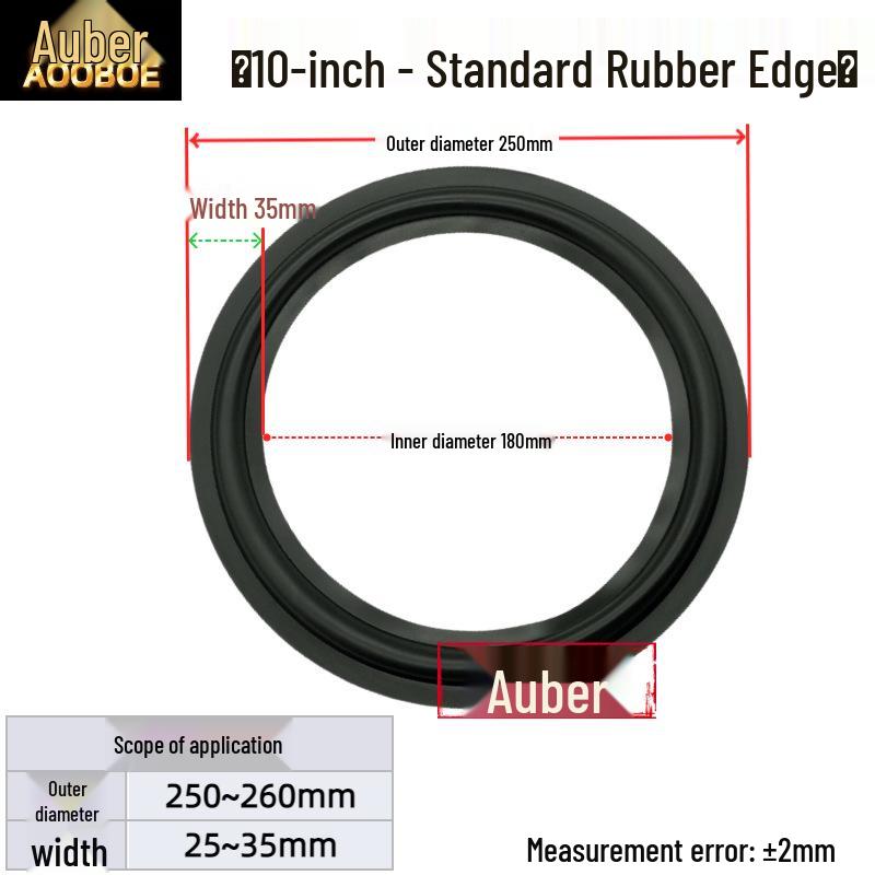 6.5" 8" 10" Speaker Subwoofer Rubber Edge Ring Accessories