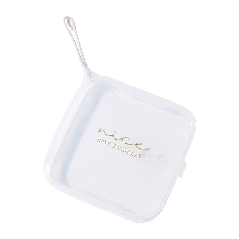 Квадратная коробка для маски, новая креативная портативная коробка для хранения пылезащитной маски, противообрастающая крышка, пластиковый зажим для временного хранения