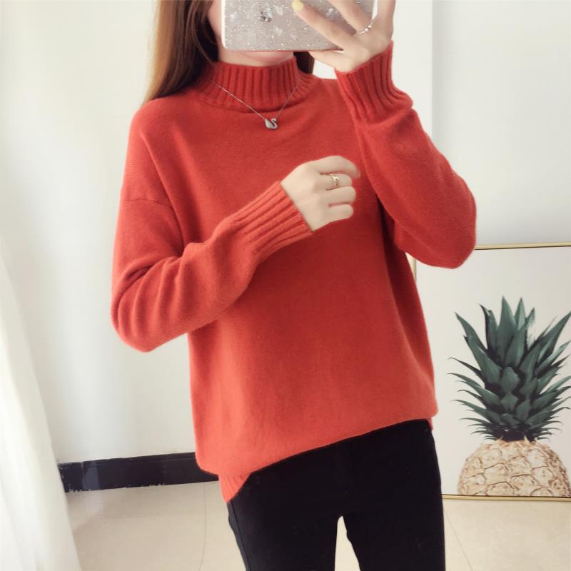 High Quality Women Turtleneck Sweater Women Top Woman Long Sleeve Warm Sweaters Knitted Pullover