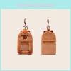 Creative Plush Capybara Keychain Holder Adorable Cartoon Style Key Accessory For Gifts