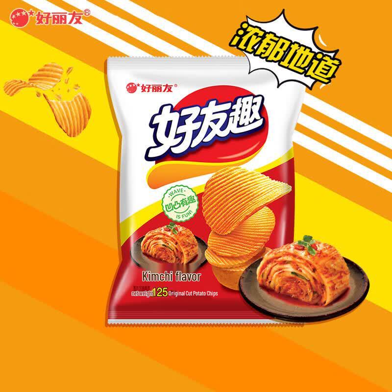Корейские картофельные чипсы Orion O'Pato со вкусом кимчи