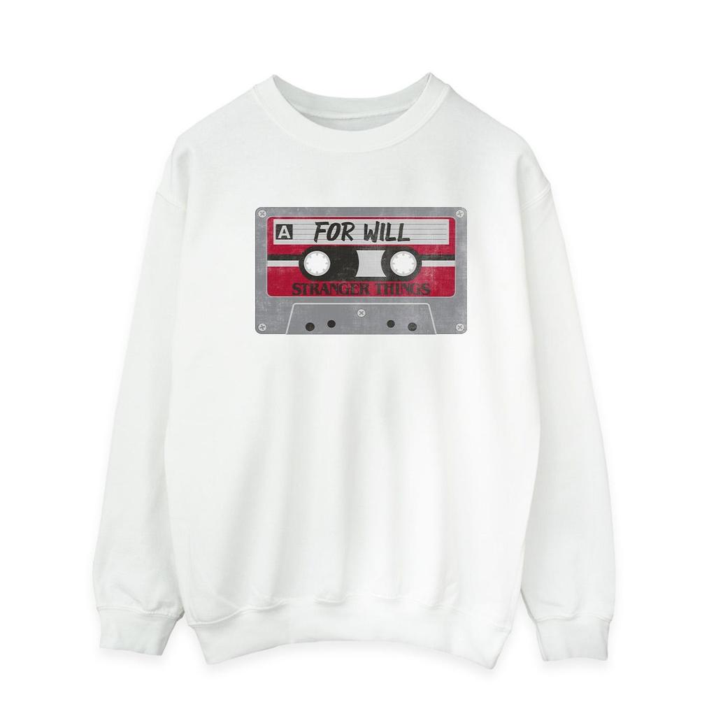 Netflix Mens Stranger Things Cassette For Will Sweatshirt