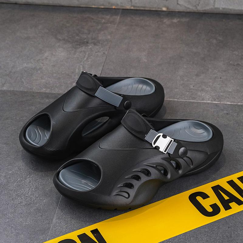 Модные летние мужские сандалии-клоги высокого качества для дома, сада, улицы, пляжа, из ЭВА, повседневные, с отверстиями, нескользящие, на платформе, шлепанцы zapatos