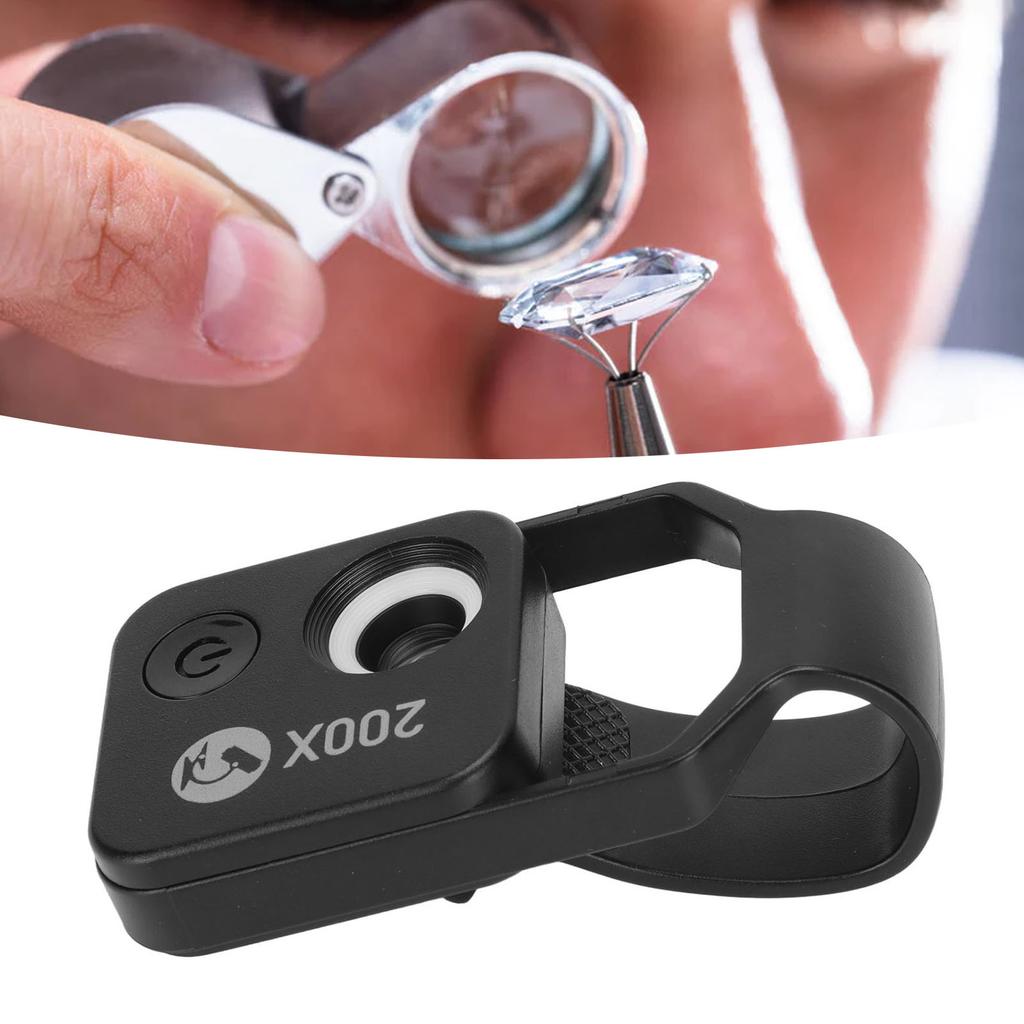 200X Zoom Phone Mini Pocket Microscope with CPL Lens LED Light Mobile Phone External Lens Portable Phone Microscope Camera