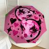1pc Devil Hearts Automatic Open/Close Umbrella with Windproof, 8-Rib Sturdy Canopy, Durable Ribs, Fashionable Design1152A