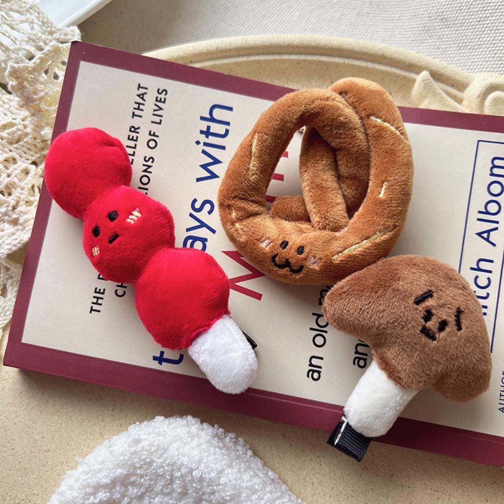 Korean Style Funny Tomato Duckbill Clip Simulation Food Cartoon Side Clip Back Clip Female