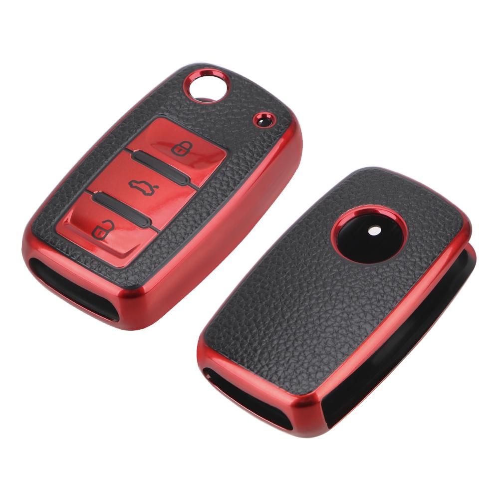 Чехол для ключей с 3 кнопками для автомобиля, против царапин, для VW Volkswagen Bora Lavida plus Sagitar Lamando Jetta Passat Polo Tiguan Gran Lavida, силикон из ТПУ