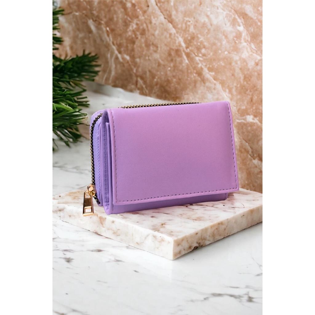 Женский стильный оранжевый кошелек с застежкой-молнией и отделением для монет, держателем для карт