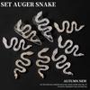 10Pcs/Set Lightweight Nail Charm Shiny Exquisite Snake Zodiac Metal Rhinestone