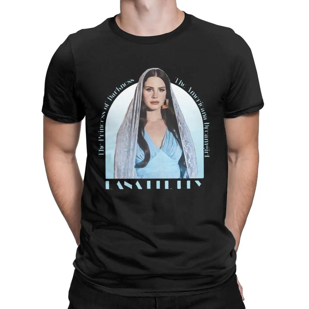 LANA DEL REY Футболки Honeymoon для мужчин Повседневные футболки из чистого хлопка С круглым вырезом С коротким рукавом Графические футболки