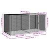 Chicken Coop with Roof Anthracite Grey 203 x 98 x 90 cm Galvanized Steel