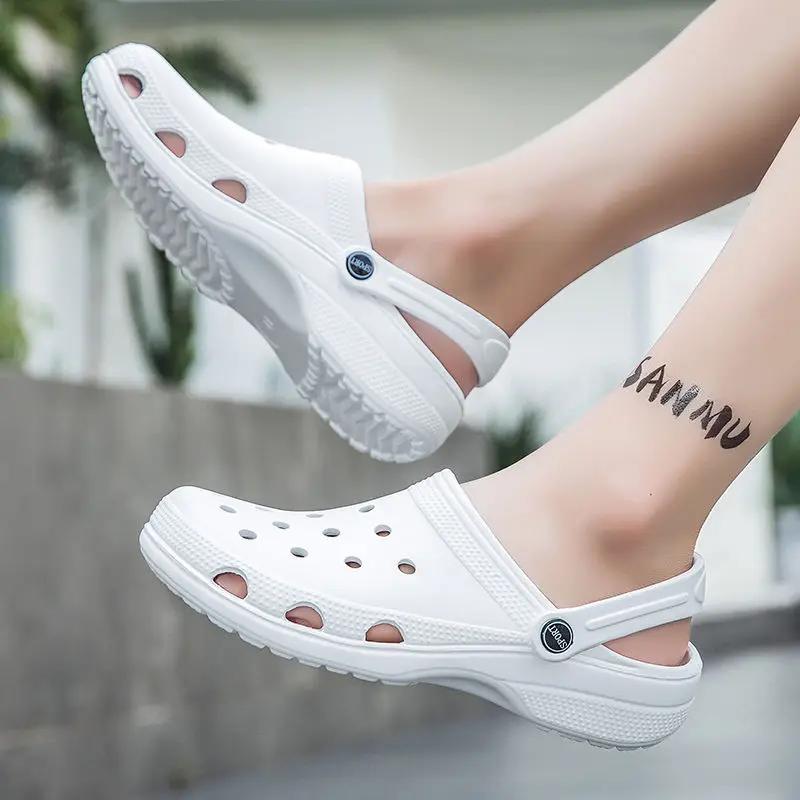 Модные шлепанцы Мужская обувь Мюли Мягкая ЭВА с отверстиями Сабо Платформа Полумужские тапочки 2025 Модный дизайнер Роскошные Высокое качество Стильные шлепки