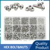 M2 M3 M4 M5 M6 Комплект болтов с шестигранной головкой из нержавеющей стали 304, набор гаек и болтов с резьбой, набор винтов для обтекателя мотоцикла