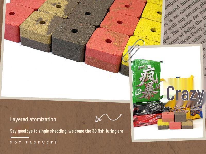 Приманка Black Duck Max Cube "Кислая клубника" для толстолобика и белого амура - Вонючий рыболовный пирог с удочкой, доской-забрасывателем и крючком.