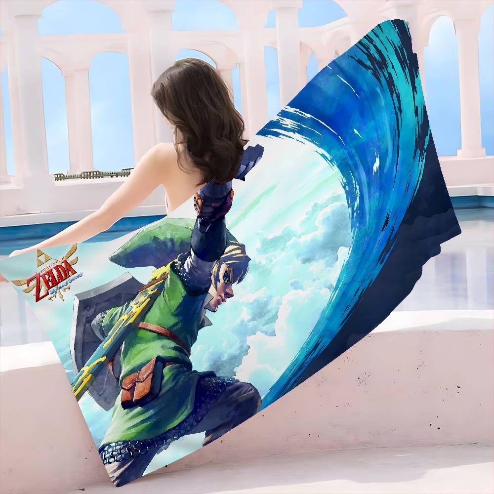 Игровое полотенце L-Legend Z-Zeldas из микрофибры для пляжа, впитывающее, быстросохнущее, мягкое, для йоги, плавания, отдыха, альпинизма