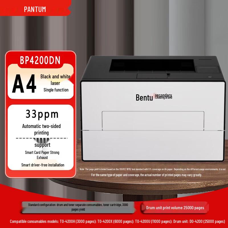 Pantum BP4200DN A4 Black & White Laser Printer CN plug (adapter included)