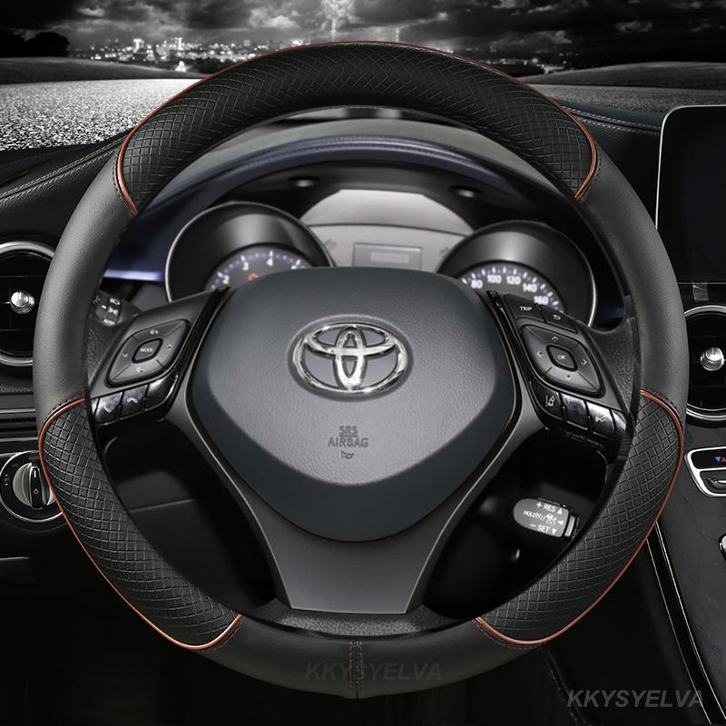 Чехол на руль спортивного автомобиля из микрофибры и кожи для Toyota CHR C-HR Высококачественные автомобильные аксессуары