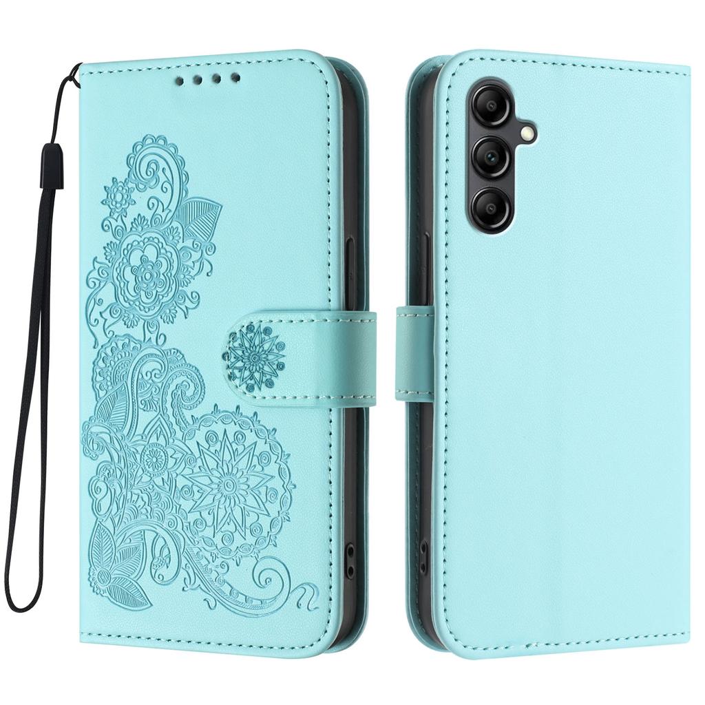 For Samsung Galaxy A15 5G/Galaxy A15 4G Phone Cases Mandala Flower Leather Wallet Mobile Cover with Strap