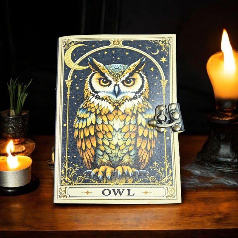 Дневник – Пустая Книга Теней | Кожаная Книга Заклинаний Мудрости | Сделанный вручную Ведьминский Скетчбук Лунная Магия Таро Блокнот