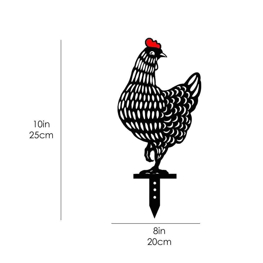 Садовый декор Куриный двор Искусство Открытый задний двор Газон Колья Акриловый курятник Декор Подарочные пасхальные украшения Садовые украшения
