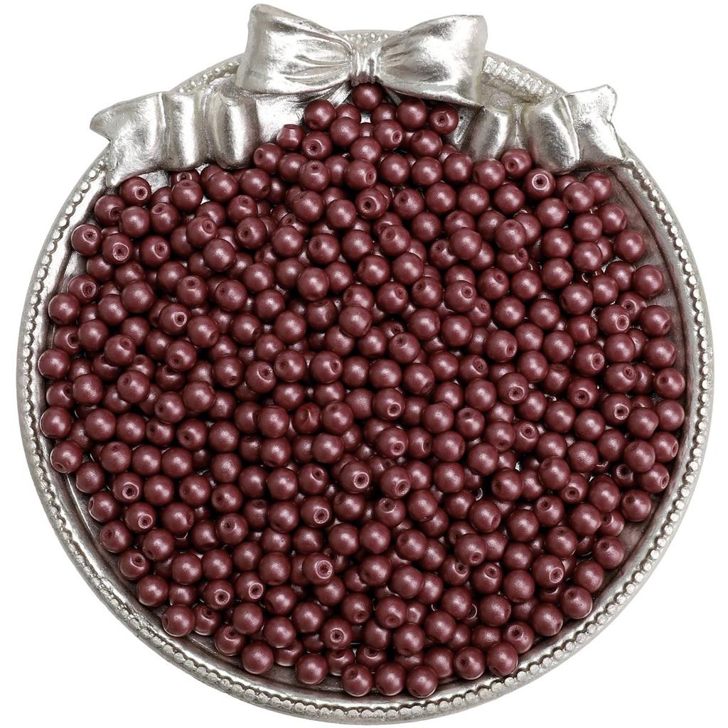 Разноцветные чешские стеклянные бусины для изготовления украшений - 100 круглых шт.