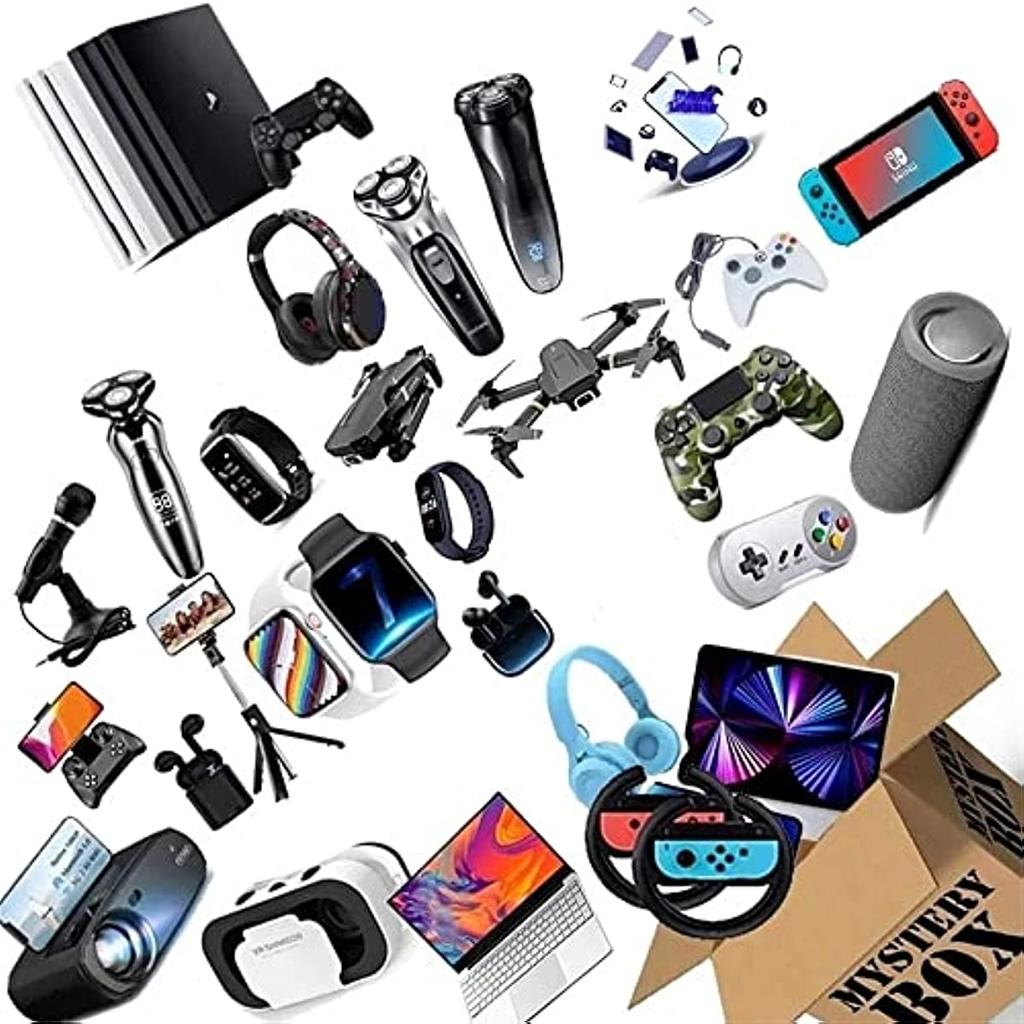 Mystery Box Amazon возвращает электронику на поддонах, поддоны на ликвидационных складах, случайную электронику Mystery Box, например: Геймпад, дрон, мобильный телефон и т. д.