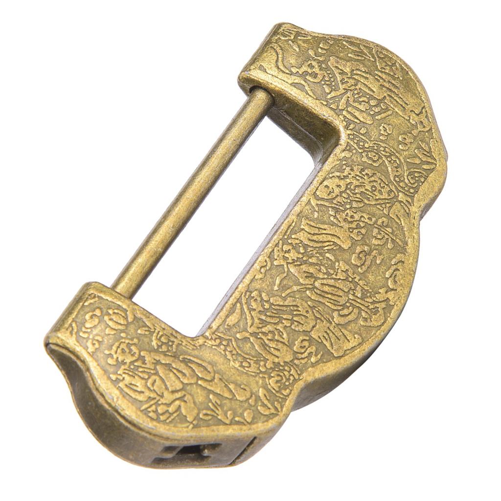 Антикварный замок из цинкового сплава в ретро-стиле эпохи Мин-Цин, замок для двери/шкафа с кисточкой, бронзовый