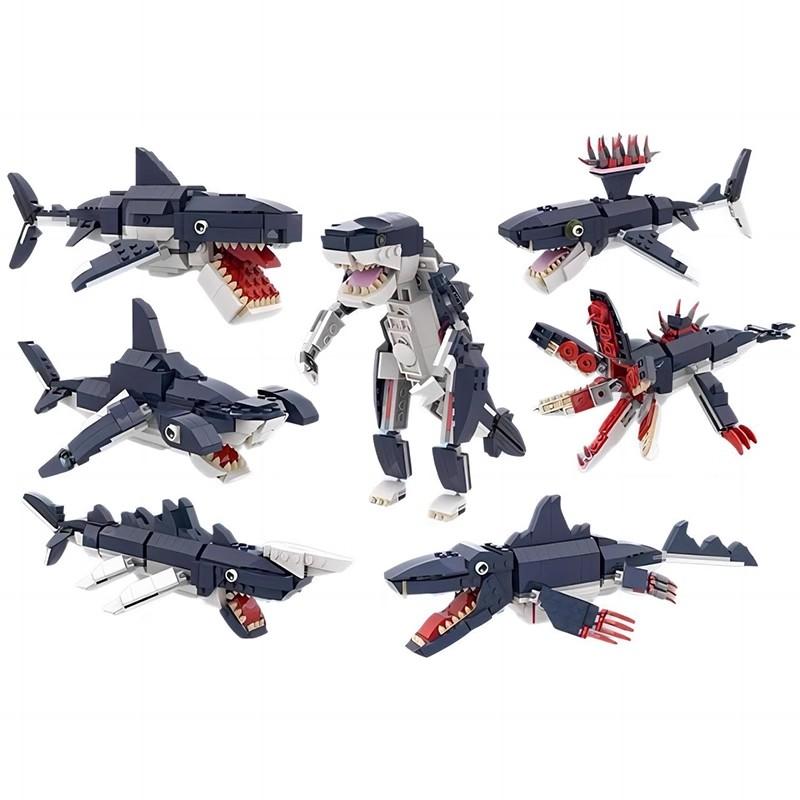 Bricklink Идеи Subnautica Монстры Глубин 31088 Морской Голодный Акула Мир Креативные Строительные Блоки Детские Игрушки Рождественский Подарок