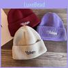 Embroidery Letter Fashion Neutral Casual Warm Knitted Hat For Autumn Winter And