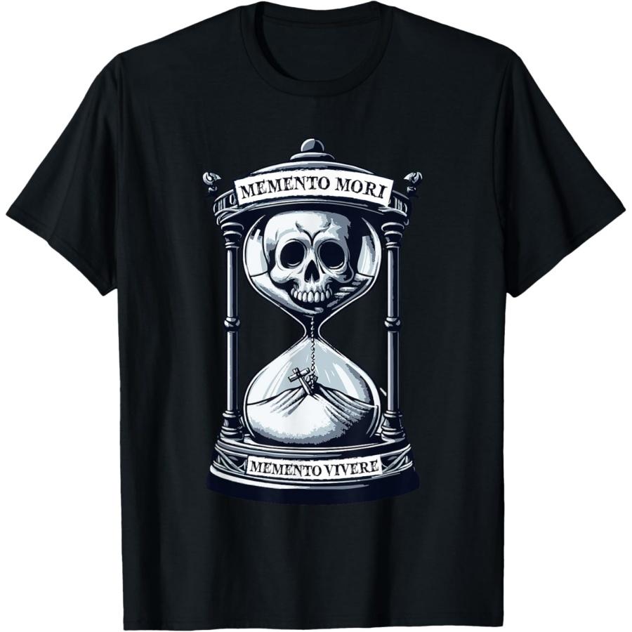 Memento Mori Memento Vivere Дизайн с черепом Философ-стоик Футболка