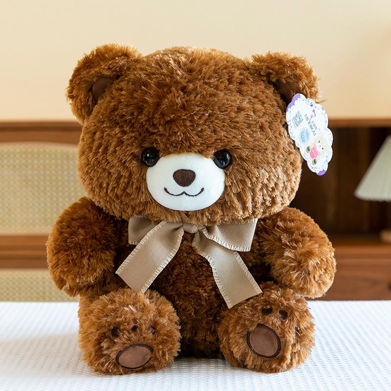 Bow Dun Dun Bear Plush Toy Children's Birthday Gifts Lele Bear Home Pillow Bow Tie Doll