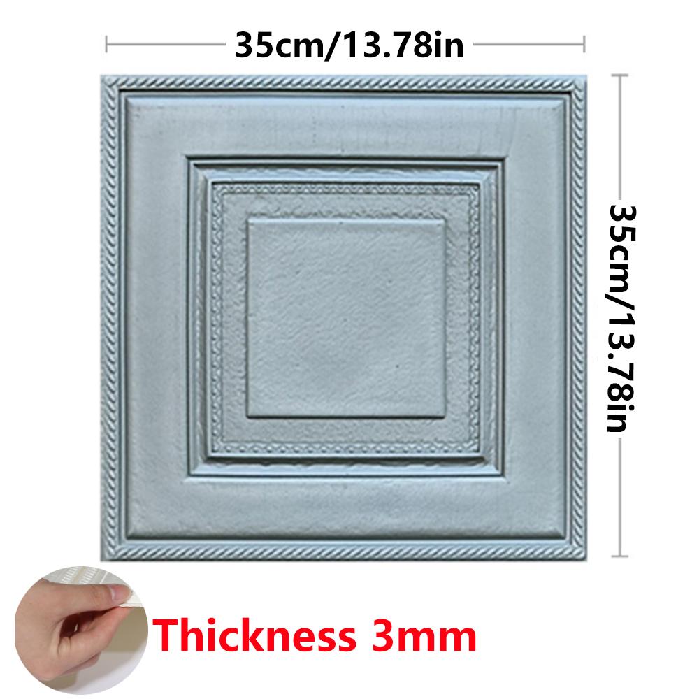 35см*35см 3D Водонепроницаемые Наклейки на Стену Бумага Наклейка на Потолок Самоклеящиеся Обои Безопасная Защита от Столкновений Домашний Декор